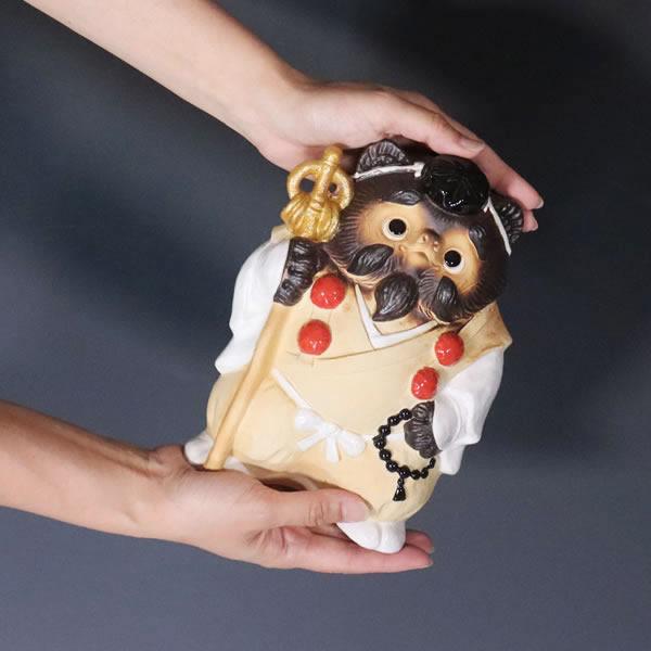 信楽焼きタヌキ 置物 陶器 信楽焼 9号仙人狸 たぬき タヌキ 開運 縁起物 可愛い 陶器 商売繁盛
