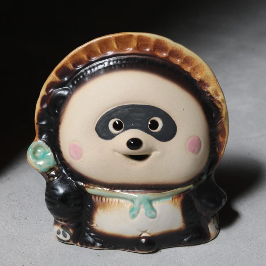 信楽焼 ぱんだぬき たぬき 置物 陶器 小さい オス メス 男の子 女の子