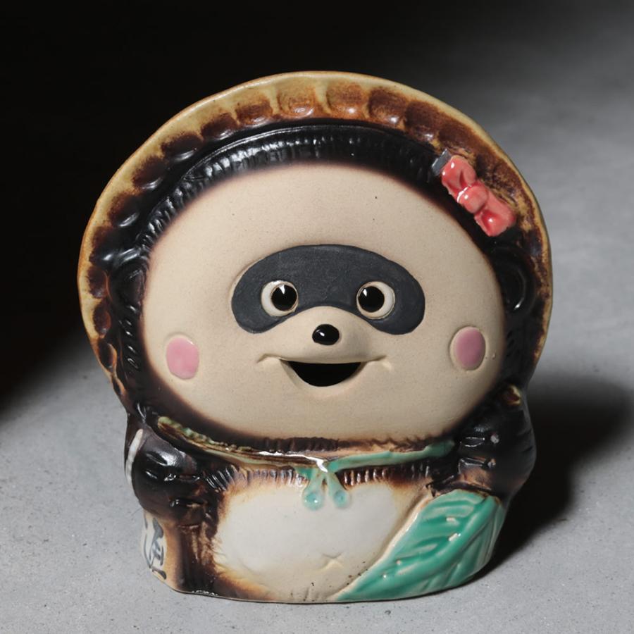 信楽焼 ぱんだぬき たぬき 置物 陶器 小さい オス メス 男の子 女の子