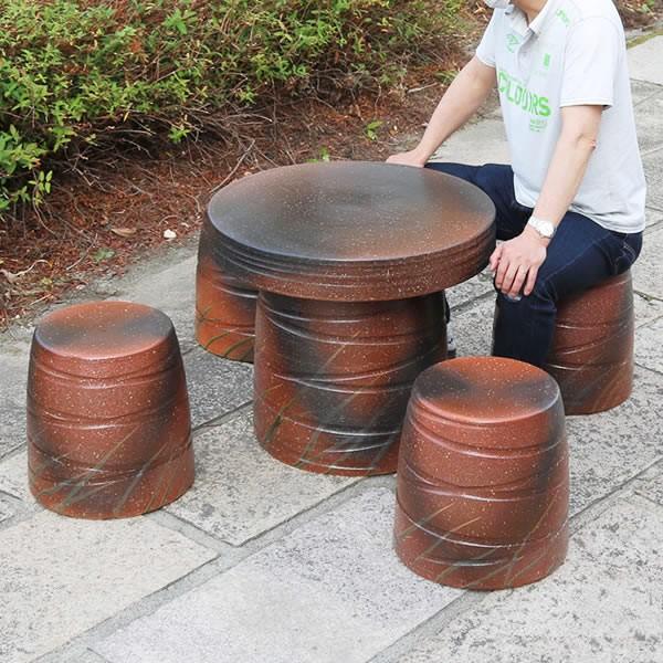 Outdoor furniture 信楽焼ガーデンテーブルセット 陶器 テーブル