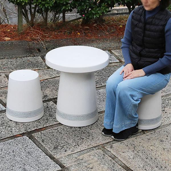 信楽焼 ガーデンテーブル 陶器テーブルセット 庭園テーブル イス