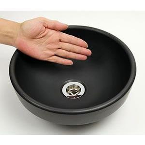 日本最大の 信楽焼 黒マット手洗い鉢 和風 DIY 洗面鉢 洗面器 手洗器 手洗鉢 洗面ボール 洗面シンク 陶器 洗面台 洗面ボール 洗面陶器 tm-1055