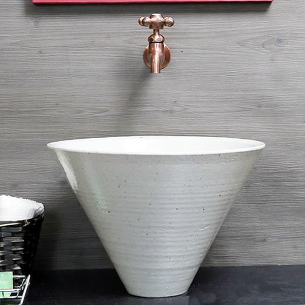 信楽焼 手洗い鉢 洗面ボウル 手洗器 洗面ボール 手洗鉢 陶器 洗面鉢 鉢 手洗い器 洗面器 洗面台 ボール 深型 白 トイレ 白色 Tr 2256 Tr 2256 しがらき 通販 Yahoo ショッピング