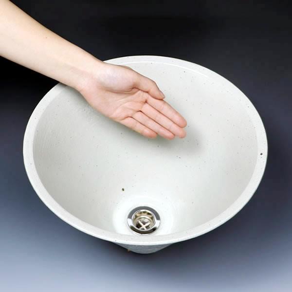 信楽焼 手洗い鉢 洗面ボウル 手洗器 洗面ボール 手洗鉢 陶器 洗面鉢 鉢 手洗い器 洗面器 洗面台 ボール 深型 白 トイレ 白色 Tr 2256 Tr 2256 しがらき 通販 Yahoo ショッピング