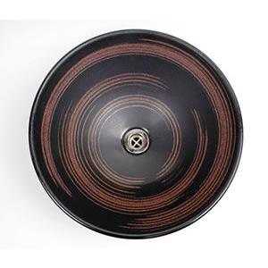 信楽焼 手洗い鉢 洗面ボウル 洗面ボール 陶器 手洗い器 洗面台 リフォーム 和風 シンク DIY おしゃれ 黒刷毛目ソリ型(中型) tr-3052