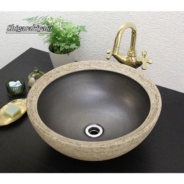 信楽焼の手洗いボール 信楽焼 洗面ボウル 手洗い鉢