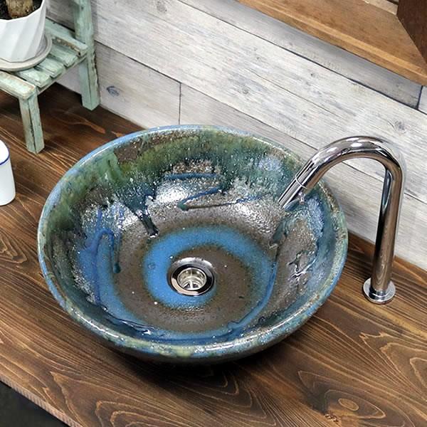 信楽焼 手洗い鉢 洗面ボウル 洗面ボール 陶器 手洗い器 洗面台