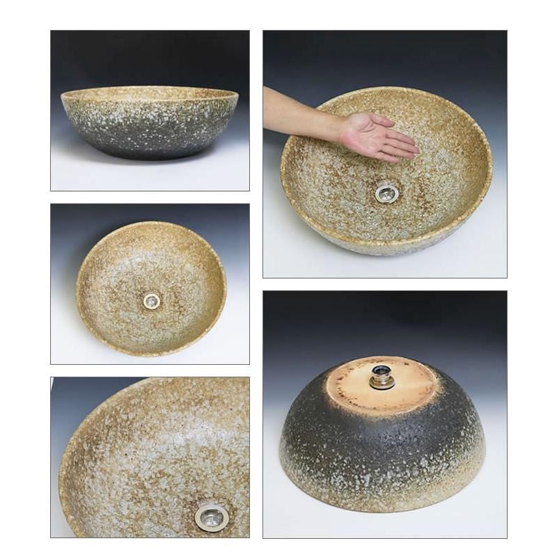 信楽焼　手洗い鉢　　40㌢ 信楽焼 手洗い鉢 洗面ボウル 洗面ボール 陶器 手洗い器 洗面台