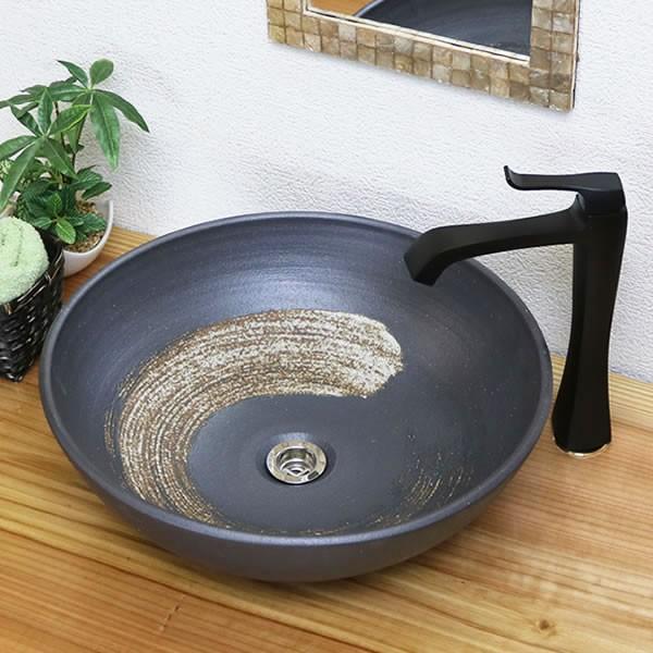 信楽焼 手洗い鉢 洗面ボウル 洗面ボール 陶器 手洗い器 洗面台