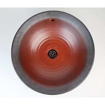 赤い陶器のボウル型シンク 赤い陶器のボウル型シンク 赤い陶器のボウル型シンク 美術品
