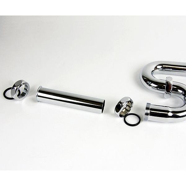 信楽焼 洗面ボウル用のロングSトラップ配管金具 25mm : しがらき 