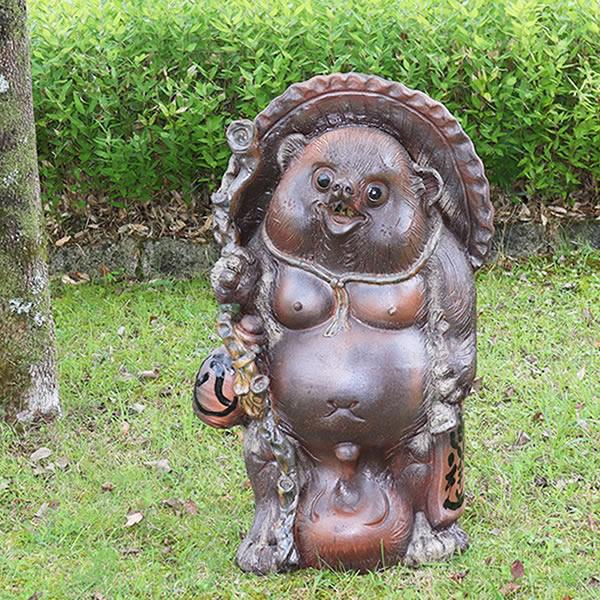 信楽焼 30号ひねり狸 たぬき タヌキ 古狸庵 開運 縁起物 可愛い 陶器
