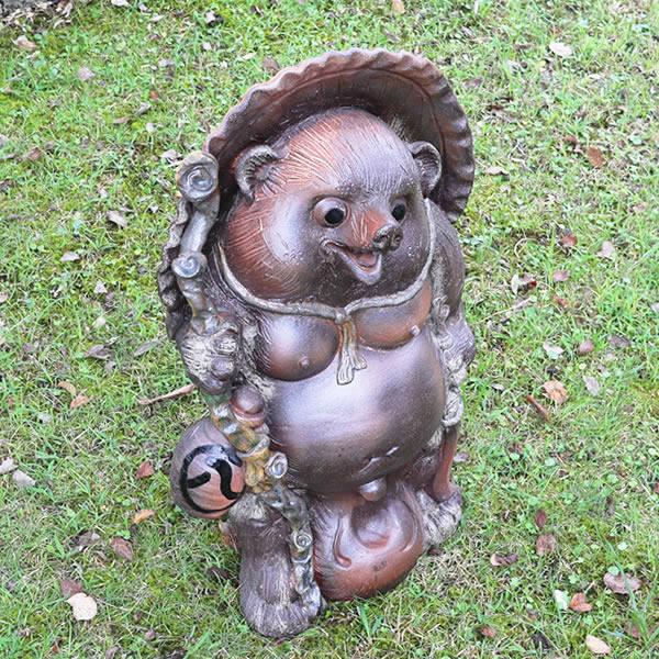 信楽焼 30号ひねり狸 たぬき タヌキ 古狸庵 開運 縁起物 可愛い 陶器