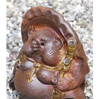 信楽焼 6号ひねり狸 たぬき タヌキ 古狸庵 開運 縁起物 可愛い