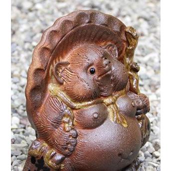 信楽焼 6号ひねり狸 たぬき タヌキ 古狸庵 開運 縁起物 可愛い 陶器