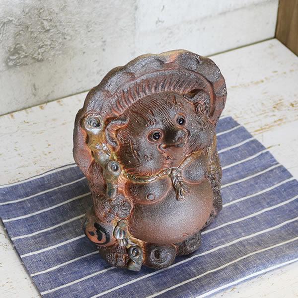 信楽焼 7号福ひねり狸 たぬき タヌキ 古狸庵 開運 縁起物 可愛い 信楽焼 7号福ひねり狸 たぬき タヌキ 古狸庵 開運 縁起物 可愛い