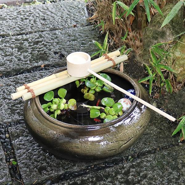 信楽焼 つくばい 竹付つくばい 金魚鉢 メダカ鉢 陶器 ツクバイ 信楽焼 つくばい 竹付つくばい 金魚鉢 メダカ鉢 陶器 ツクバイ
