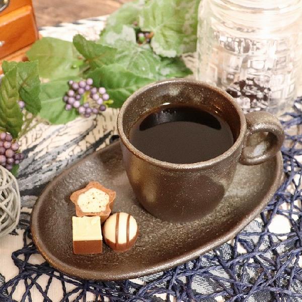 信楽焼 コーヒーカップ 陶器 おしゃれ 黒 白 和風 セット 珈琲
