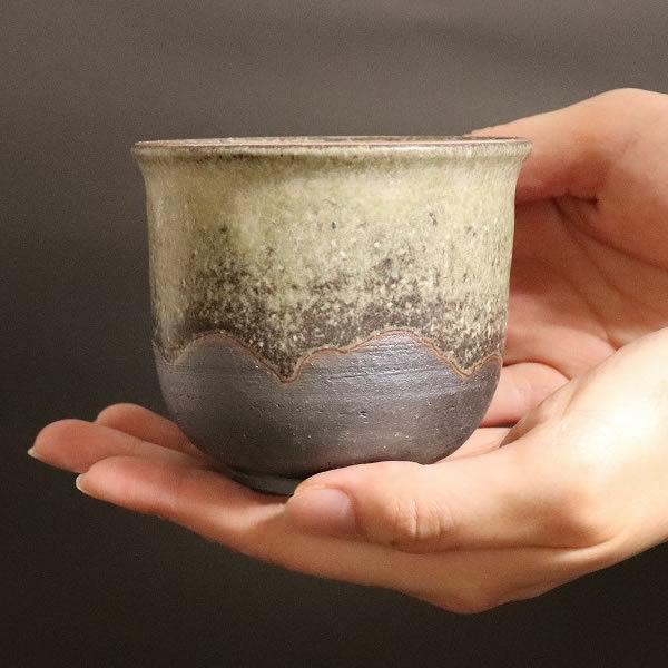 信楽焼 ゆのみ 土もの湯のみ茶碗 陶器コップ 湯呑み やきもの 信楽
