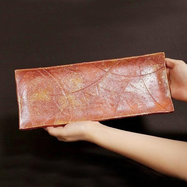 信楽焼 長皿 食器 和食器 おしゃれ 34cm サンマ皿 角皿 焼き魚皿