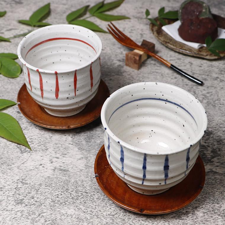 信楽焼 ペア 湯呑み 2客セット 結婚祝い かわいい ゆのみ 食器 や