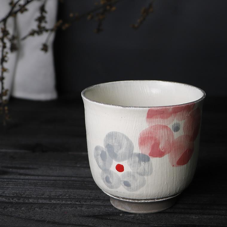 信楽焼 ペア 湯呑み 保温 2客セット 結婚祝い 食器 花柄 かわいい ゆ