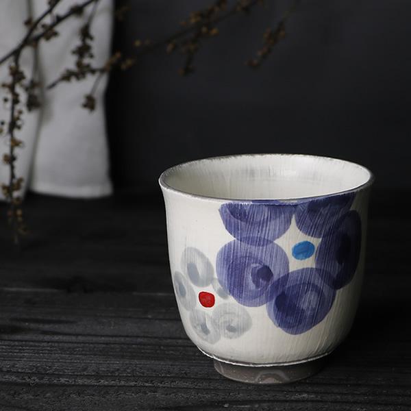 信楽焼 湯呑み 290ml（満水時）おしゃれ かわいい 花柄 汲出し カップ