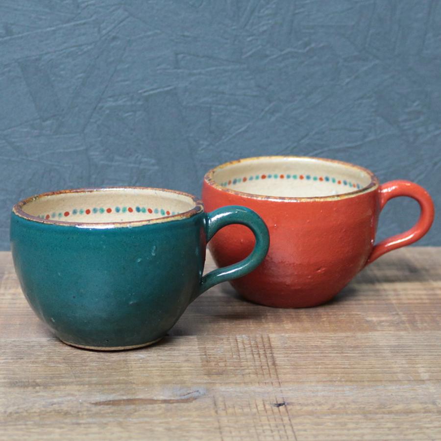 信楽焼 ペア マグカップ 2客セット 陶器 結婚祝 食器 スープカップ