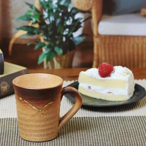 信楽焼 マグカップ 陶器 和風 コップ 可愛い おしゃれ 食器 和食器