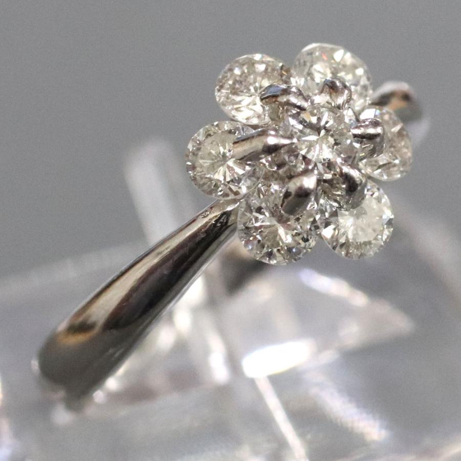 Pt900ダイヤモンドフラワーリング D1.00 5.8g #11.5 : 鴫原質店 - 通販