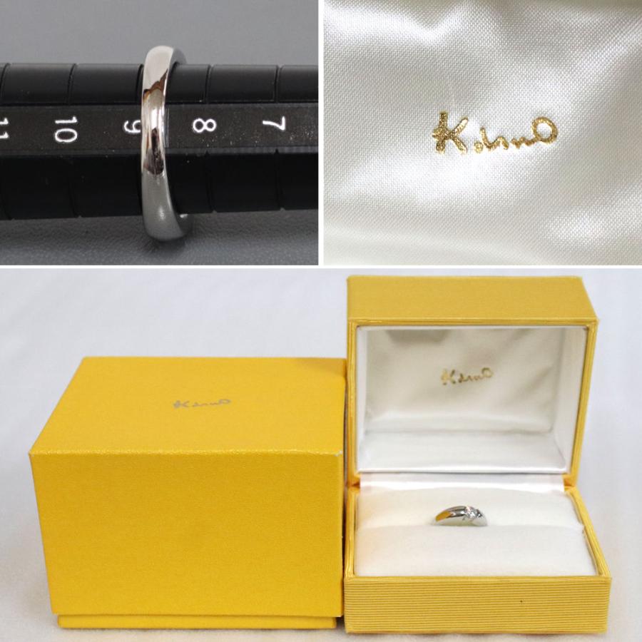 【極美品】✨Pt900 ダイヤモンド　リング 8号　ケイウノ　プラチナ　指輪 K.uno（ケイウノ） Pt900ダイヤモンドリング D0.528 #9 9.8g プラチナ