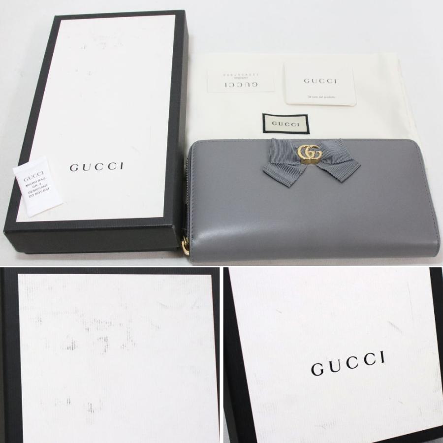 GG Marmont グッチ プチマーモント レザー ジップアラウンドウォレット 