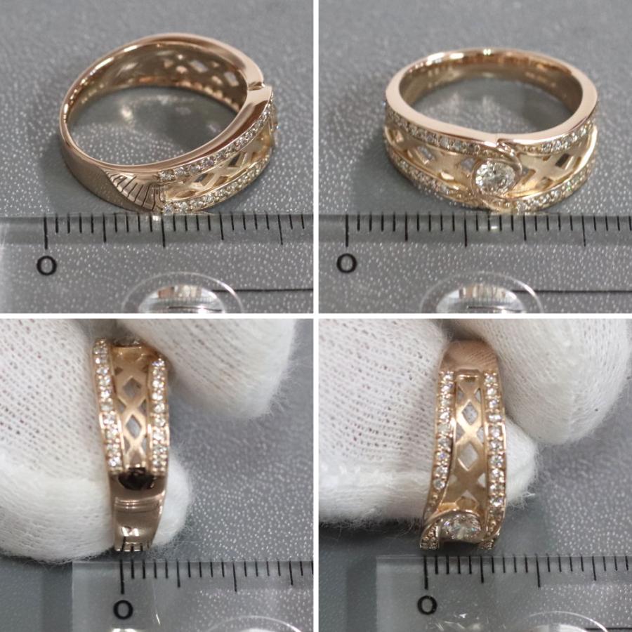 K18PGダイヤモンドリング D0.13 D0.22 4.2g #9 艶消し : 鴫原質店 
