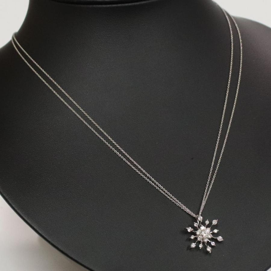 K18WGダイヤモンドペンダント D0.70 5.8g 雪の結晶モチーフ : 鴫原質店  