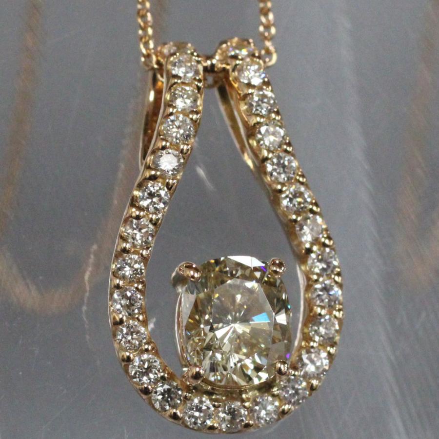 K18ブラウンダイヤモンドペンダント D1.009 D0.36 3.7g ソーティング  