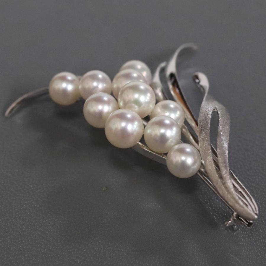 最低価格の MIKIMOTO ミキモト K14WGパールブローチ 13.4g : 鴫原質店 真珠