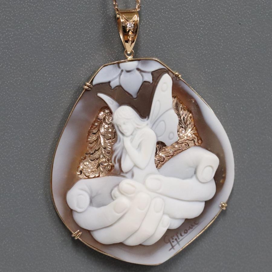 K18シェルカメオペンダント 0.01 13.1g : 鴫原質店 - 通販 - Yahoo