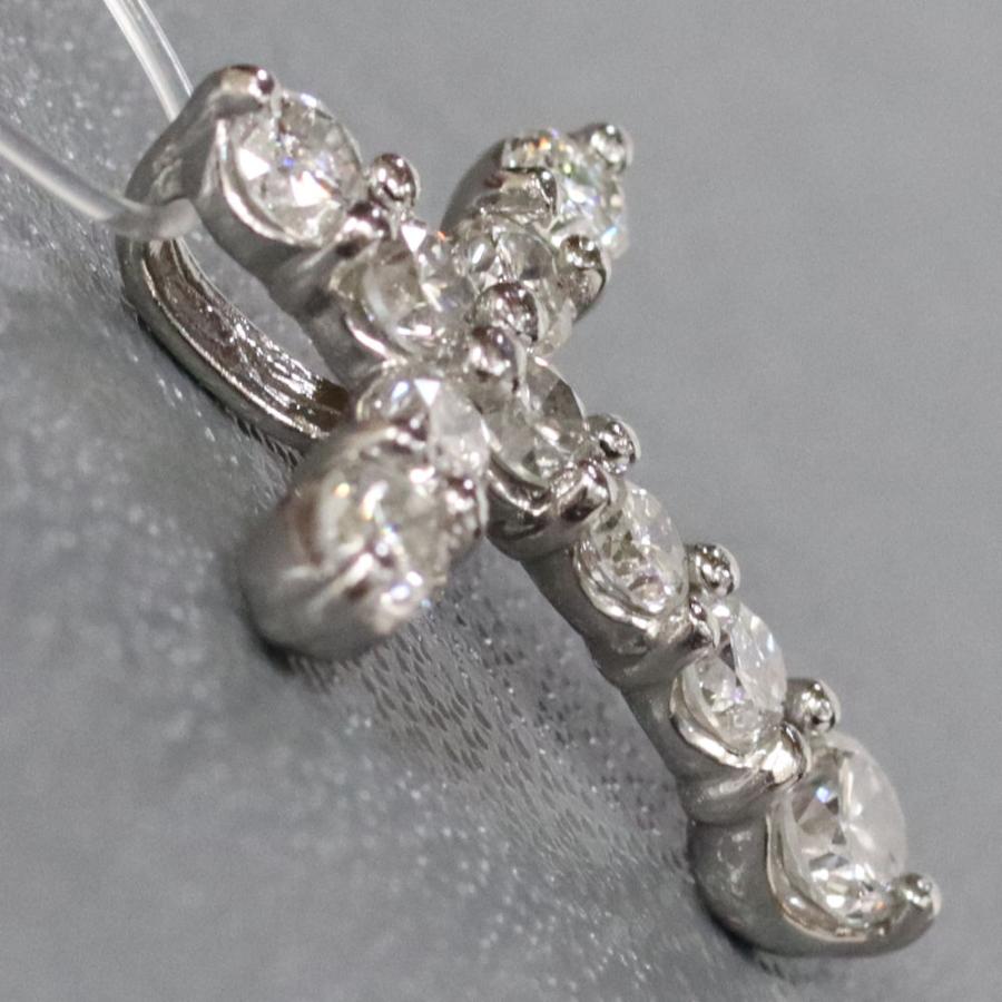 Pt900ダイヤモンドペンダントトップ クロスモチーフ D1.00 2.8g : 鴫原  