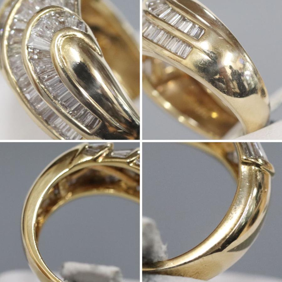 750テーパーダイヤモンドリング D1.41 7.1g #12 イエローゴールド