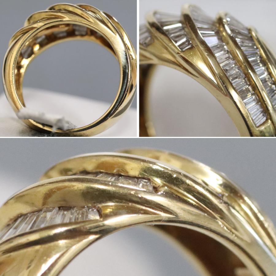 750テーパーダイヤモンドリング D1.41 7.1g #12 イエローゴールド