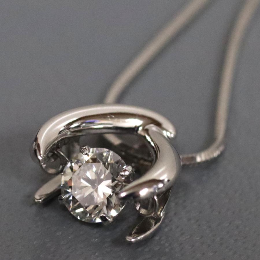 Pt900/850ダンシングストーンダイヤモンドペンダント D0.24 3.8g