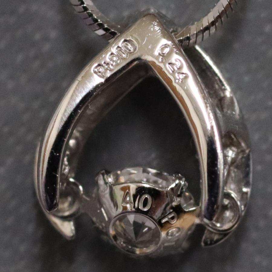 Pt900/850ダンシングストーンダイヤモンドペンダント D0.24 3.8g 