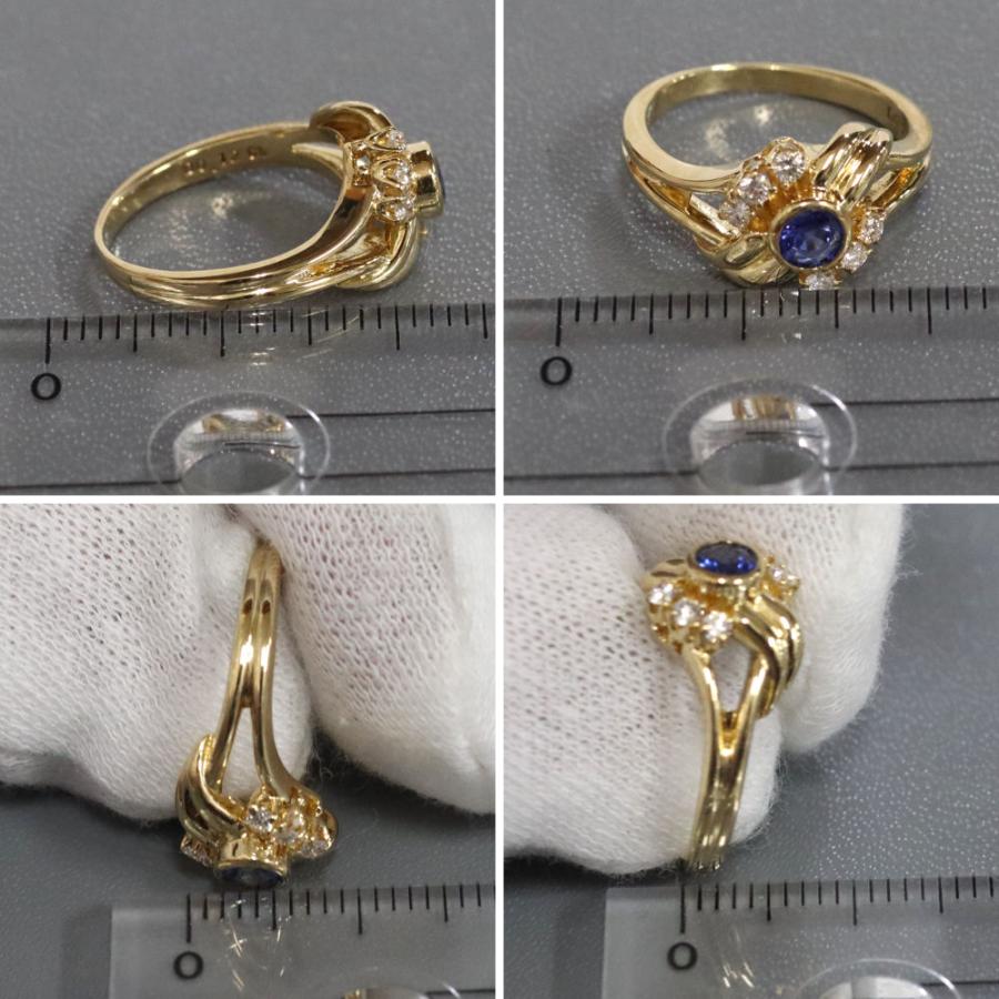 MIKIMOTO ミキモト K18サファイアダイヤモンドリング S0.24 D0 MIKIMOTO ミキモト K18サファイアダイヤモンドリング S0.24 D0