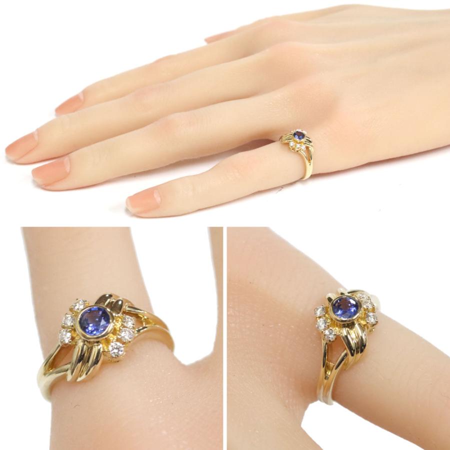 MIKIMOTO ミキモト K18サファイアダイヤモンドリング S0.24 D0 MIKIMOTO ミキモト K18サファイアダイヤモンドリング S0.24 D0