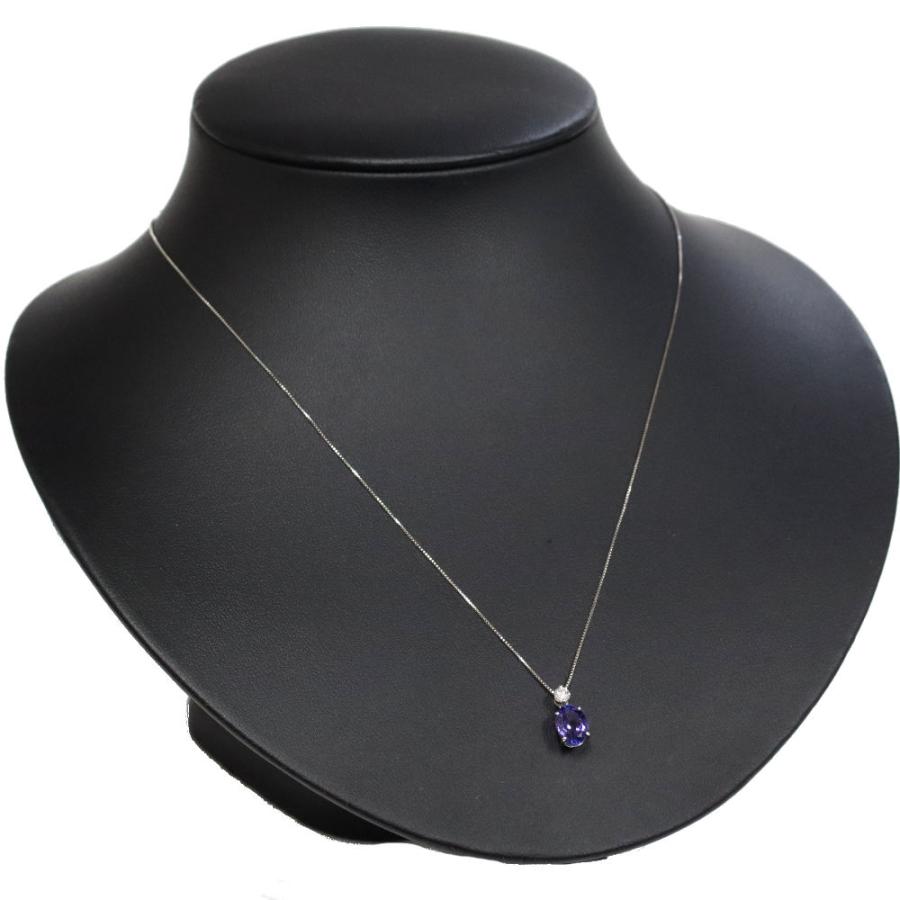 Pt900/850タンザナイトダイヤモンドペンダント TZ1.51 D0.12 2.7g  