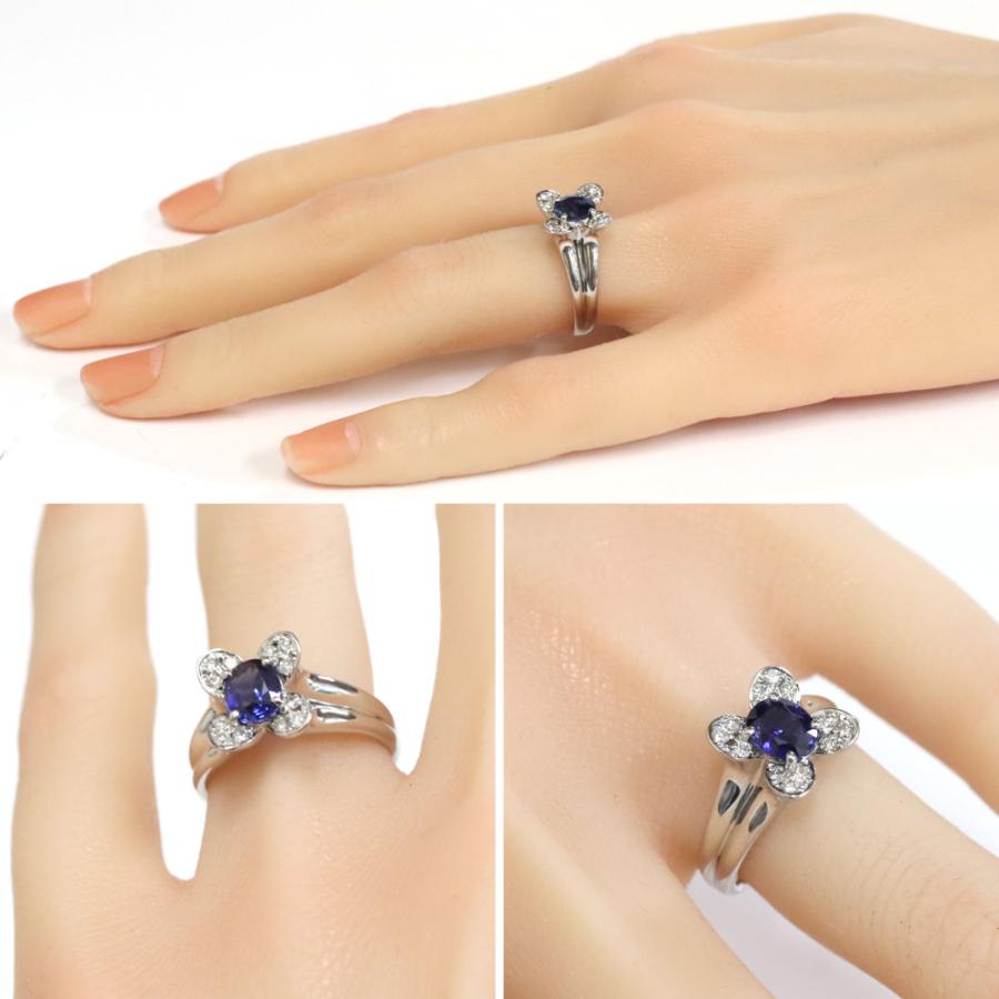 Pt900サファイアダイヤモンドリング S1.06 D0.20 10.2g #13 : 鴫原質店  