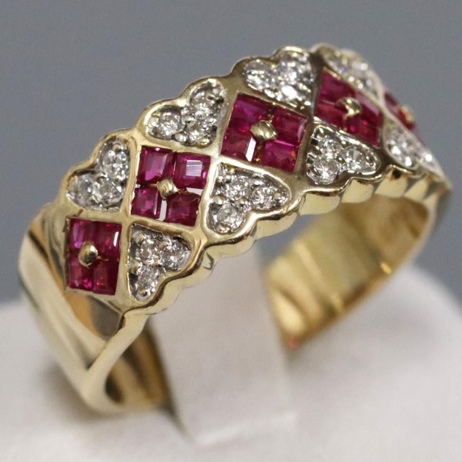 K18ルビーダイヤモンドリング R0.81 D0.18 7.0g #14 : 鴫原質店 - 通販