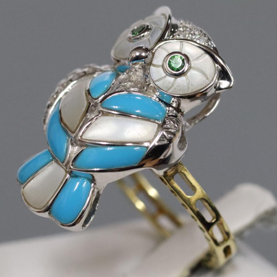 新品 K18WG 18金WG マルチカラー ペンダントトップ コランダム