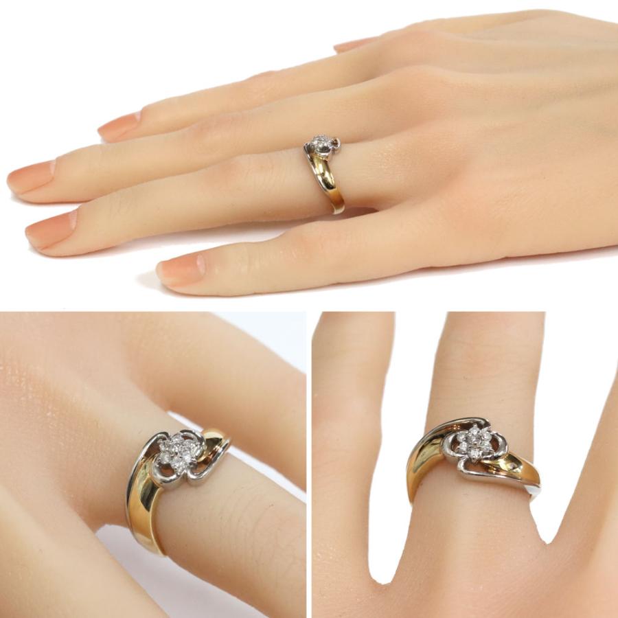 K18/Pt850ダイヤモンドリング D0.11 5.5g #9.5 : 鴫原質店 - 通販  