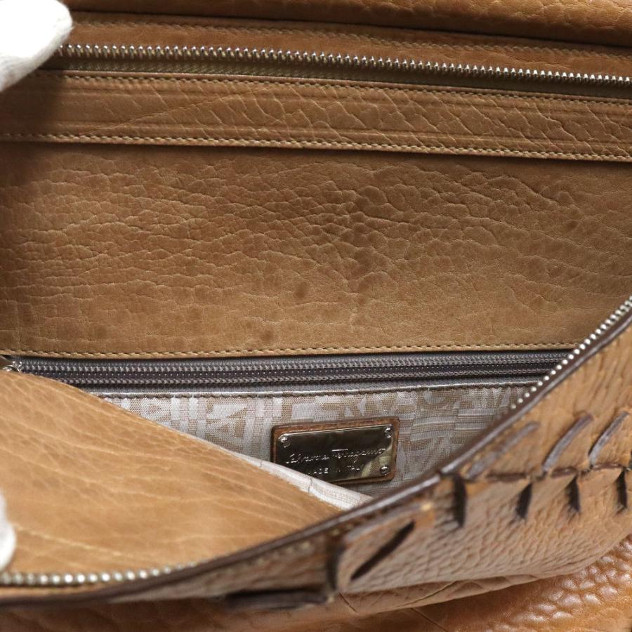 Salvatore Ferragamo ダークブラウン ハンドバッグ サルバトーレフェラガモ Salvatore Ferragamo ハンドバッグ ショルダー